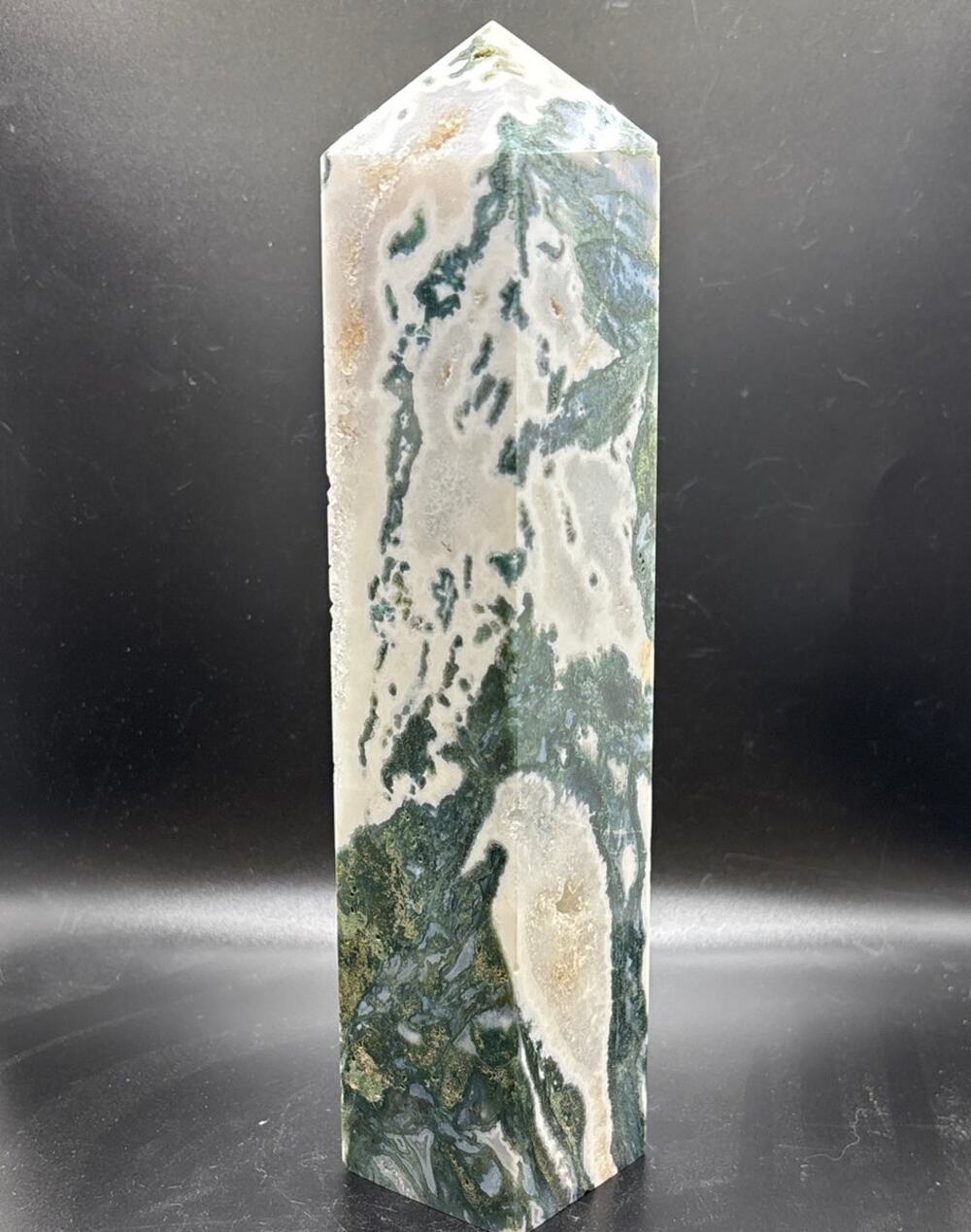 Beautiful Moss Agate Tower